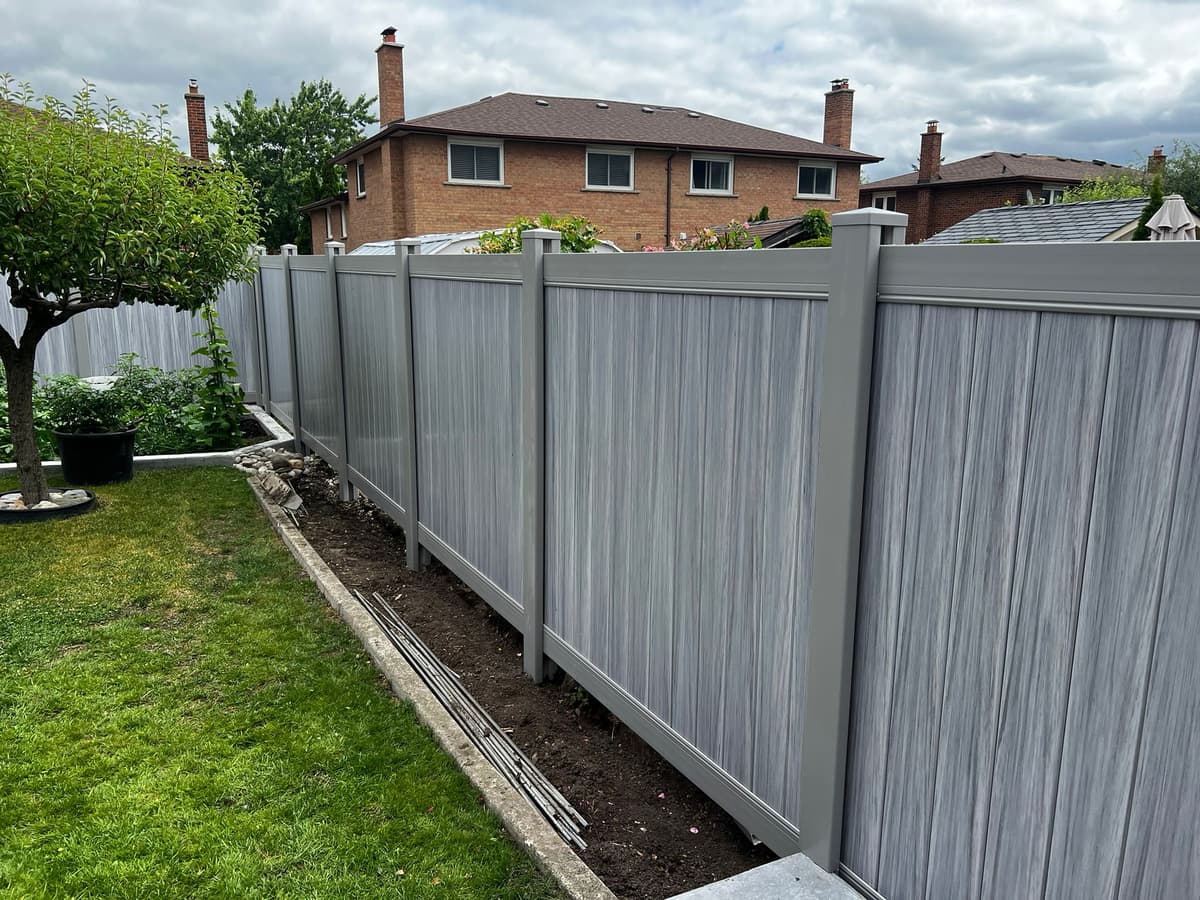 Vinyl fence installation in London, Ontario by London Fence Installer